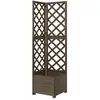Image de vidaXL Jardinière d'Angle en Treillis