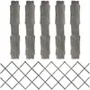 Image de vidaXL Clôture à treillis 5 pcs - Gris