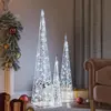 Image de vidaXL Jeu de cônes lumineux LED 60/90/120 cm - Blanc froid