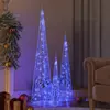 Image de vidaXL Jeu de cônes lumineux à LED - Acrylique - Bleu