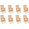 Image de vidaXL Chaises inclinables de jardin - Teck