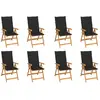 Image de vidaXL Chaises de jardin inclinables - Lot de 8