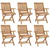Image de vidaXL Chaises pliables lot 6 - Bois teck