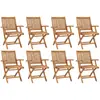 Image de VIDAXL Chaises pliables avec coussins - Teck massif