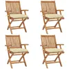 Image de vidaXL Chaises pliables de jardin - Teck solide