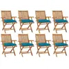Image de vidaXL Chaises pliables 8 pcs - Bois teck