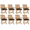 Image de VIDAXL Chaises pliables Teck solide