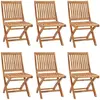Image de vidaXL Chaises pliables jardin teck - Lot de 6