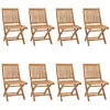 Image de vidaXL Chaises pliables de jardin en teck