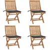 Image de VIDAXL Chaises pliables avec coussins - Teck