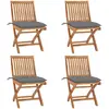 Image de VIDAXL Chaises pliables de jardin - Gris
