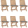 Image de vidaXL Chaises Pliables Teck