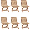 Image de vidaXL Chaises pliables de jardin avec coussins lot de 6 Bois de teck