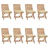Image de vidaXL Chaises pliables jardin Teck