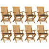 Image de VidaXL Chaises de jardin - Bois teck massif