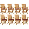 Image de vidaXL Chaises de jardin lot de 8