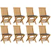 Image de vidaXL Chaises de jardin avec coussins anthracite lot de 8