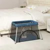 Image de vidaXL Parc Bébé Matelas Bleu Marine