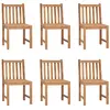Image de Vidaxl Chaises de jardin - Bois de teck solide (lot de 6)