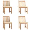 Image de vidaXL Chaises de jardin avec coussins lot de 4