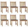 Image de vidaXL Chaises de jardin avec coussins - Lot de 6