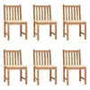 Image de vidaXL Chaises de jardin - Ensemble de 6 - Crème