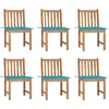 Image de VIDAXL Chaises de jardin avec coussins - Bois de teck