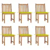 Image de vidaXL Chaises de Jardin Lot de 6 - Teck Massif