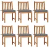 Image de vidaXL Chaises de jardin - Lot de 6 avec coussins