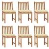 Image de vidaXL Chaises de jardin avec coussins blanc cassé