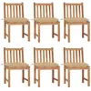 Image de vidaXL Chaises de jardin avec coussins - Beige - Lot de 6