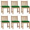 Image de vidaXL Chaises de jardin lot de 6 - Bois de teck massif