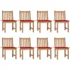 Image de vidaXL Chaises de jardin avec coussins - Bois de teck massif