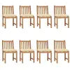 Image de Vidaxl Chaises de jardin avec coussins - Bois de teck (lot de 8)