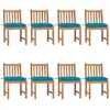 Image de vidaXL Chaises de jardin lot de 8 avec coussins
