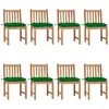 Image de vidaXL Chaises de jardin avec coussins - Bois de teck massif