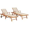 Image de VidaXL Chaise Longue Teck - Lot de 2