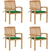 Image de vidaXL Chaises empilables - Lot de 4