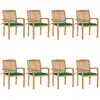 Image de VIDAXL Chaises de jardin empilables - Teck solide
