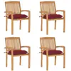 Image de vidaXL Chaises empilables avec coussins lot de 4