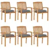 Image de vidaXL Chaises de jardin empilables lot de 6