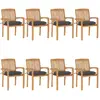 Image de Vidaxl Chaises de Jardin Empilables avec Coussins - Teck Solide