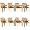 Image de vidaXL Chaises Empilables Lot de 8 - Teck Solide