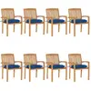 Image de vidaXL Chaises de jardin empilables - Teck solide