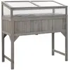 Image de VIDAXL Lit surélevé avec serre - 110x54x120 cm - Bois de sapin