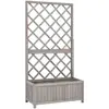 Image de vidaXL Jardinière à treillis vidaXL 70x30x135 cm