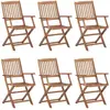 Image de vidaXL Chaises pliables d'extérieur - Bois Acacia
