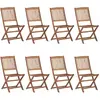 Image de vidaXL Chaises pliables - Lot de 8 - Acacia solide