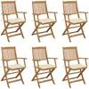 Image de vidaXL Chaises pliables jardin lot de 6