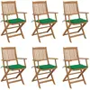 Image de vidaXL Chaises pliables de jardin lot de 6